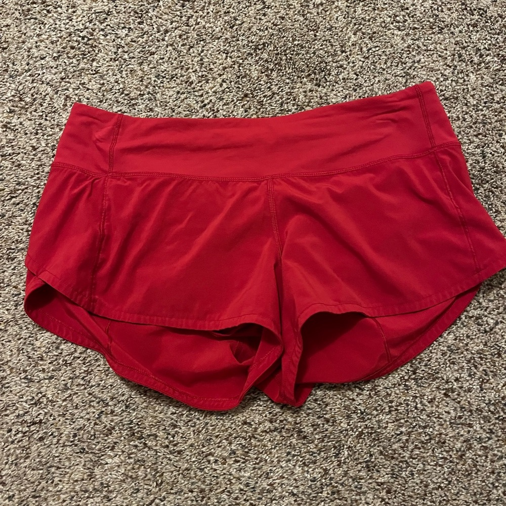 Women's Red Athletic Shorts